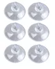 Six clear suction cups with hooks are arranged in two columns and three rows on a white background. Produktbild-Vorschau