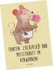 Mr. & Mrs. Panda Postkarte Tante Zuckersüß - Gelb Pastell - Produktbild-Vorschau 1