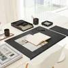 Schreibtischunterlage mit Kantenschutz Leder Schwarz cm Produktbild-Vorschau 4