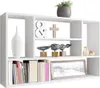 A white wall shelf with various decorative items and books. Anteprima dell’immagine prodotto