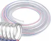 A coiled clear plastic hose with red and blue stripes. Anteprima dell’immagine prodotto