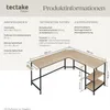 tectake® Schreibtisch Hamilton 138 x 138 x 75,5 cm Produktbild-Vorschau 5