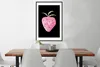 MuchoWow® Gerahmtes Poster Erdbeere - Aquarell - Rosa - Produktbild-Vorschau 3