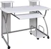 vidaXL Počítačový stôl biely 110x52x88,5 cm odvodený Náhľad obrázku produktu 5