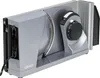 A silver electric slicer is shown from a diagonal angle. Voir les images du produit