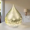 LED Deko Tropfen Glas Pastell Grün 15cm Matte Glasleuchte Produktbild-Vorschau 2