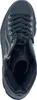 A top-down view of a black high-top shoe. Voir les images du produit