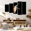 Bild auf Leinwand - Leinwandbild - 5 Teile - Schwarz Frau Produktbild-Vorschau 7