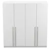 Drehtürenschrank Kleiderschrank Schrank 200 cm Weiß/Weiß Produktbild-Vorschau 7