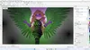 A digital illustration of a character with wings, displayed within a software interface. Produktbild-Vorschau