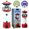 Solar LED Leuchtturm 27 cm rot-weiß mit rotierendem Licht Produktbild-Vorschau 15