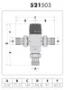 Caleffi 521 Thermomischer 3/4" , mit Rückschlagventil Voir les images du produit 3