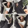 Hängesessel Brasilianisch 130x100 cm Dunkelgrau – Boho Produktbild-Vorschau 4