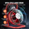 A red and black pipe cleaning machine with a coiled cable on a dark, textured background. Podgląd zdjęcia produktu