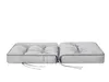 A light gray tufted cushion with dark piping, shown from the front. Podgląd zdjęcia produktu