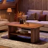 Table basse, 120 cm table d'appoint, table de salon en bois Voir les images du produit 2
