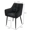 ML-Design Esszimmerstuhl aus Frotteestoff, Schwarz, mit Produktbild-Vorschau 8