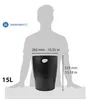EXACOMPTA Papierkorb ECOBIN, 15 Liter, schwarz Produktbild-Vorschau 4