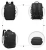 Schwarzer Handgepäck Rucksack Kabinenrucksack 55x40x23 cm – Produktbild-Vorschau 7