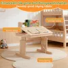 Verstelbaar kinderbureau van massief hout, met een Productafbeelding-voorbeeld 5