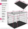 Cage pour chien Luna, pliable, avec 2 portes - 108 x 71 x Voir les images du produit 6