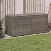 vidaXL Gartentruhe Grau 283L Poly Rattan Produktbild-Vorschau 2