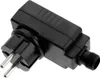 A black electrical adapter with a European plug on a white background. Náhled obrázku produktu