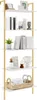 A multi-shelf ladder bookshelf displaying various decorative items and books. Produktbild-Vorschau
