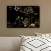 MuchoWow® - Leinwandbilder - Blumen - Schwarz - Gold - Produktbild-Vorschau 5