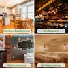 A collage of four different room settings, each featuring different lighting fixtures. Produktbild-Vorschau