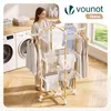 VOUNOT® Wäscheständer Turm 3 Ebenen Turmwäscheständer Produktbild-Vorschau 2