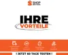 Marketing image for 'Shop Brothers' highlighting 'Ihre Vorteile' (Your Advantages) with icons for free express shipping, 24/7 service, German dealer, and top quality. Produktbild-Vorschau