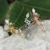 Helix Piercing Barbell Blume Gold/Klar Produktbild-Vorschau 3