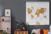 MuchoWow® Wandteppich Wandbehang Karte - Gold - Welt Produktbild-Vorschau 6