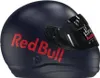A dark blue racing helmet with red Red Bull branding. Voir les images du produit