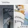 tectake® Vordach in Bogenform 200 x 93 cm Produktbild-Vorschau 6