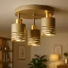 LUXOLAR Lampa sufitowa Kaszmir, beżowa, 3-punktowa, wzór Podgląd zdjęcia produktu 1