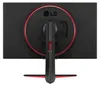 The back of an LG UltraGear monitor is shown, mounted on its stand. Podgląd zdjęcia produktu