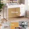 Biurko COSTWAY z szufladami i szafką, biurko komputerowe z Podgląd zdjęcia produktu 5