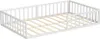 A white bed frame with wooden slats, shown from a diagonal angle. Anteprima dell’immagine prodotto