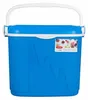 A blue cooler box with a white handle is shown against a white background. Podgląd zdjęcia produktu