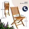 CASARIA® Gartentisch-Set FSC®-Zertifiziert 4-Personen Produktbild-Vorschau 5
