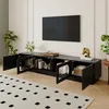 Merax TV Lowboard mit Bogentüren und Glastüren, TV Schrank Produktbild-Vorschau 5