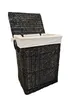 Panier à linge Coffre à linge en osier noir rectangulaire Voir les images du produit 1