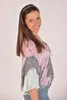 styleBREAKER Damen Feinstrick Poncho mit Batik Muster, 3/4 Produktbild-Vorschau 5