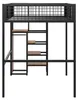 Hochbett 140x200cm aus Metall mit Leiter, Kleiderschrank Produktbild-Vorschau 10