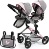 A twin doll stroller and a matching bag are shown against a white background. Náhľad obrázku produktu