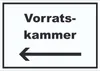 Vorratskammer Schild mit Text Richtungspfeil links Pantry Produktbild-Vorschau 1