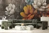 Muralo Vlies Fototapete bunte BLUMEN Blätter Beton Retro Produktbild-Vorschau 5