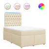 vidaXL Boxspringbett mit Matratze Creme 120x200 cm Stoff Produktbild-Vorschau 1
